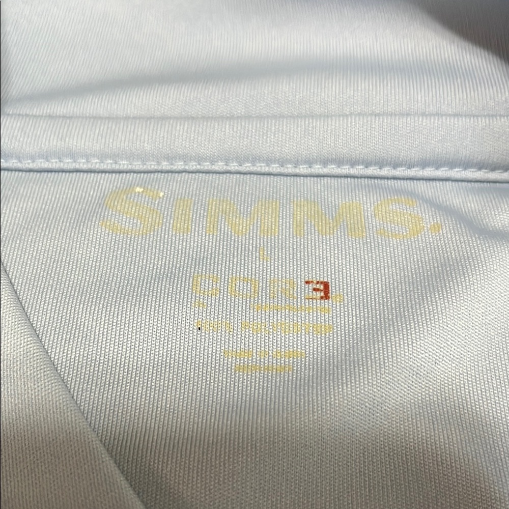 Simms Blue Rash Guard Swim Shirt UV Protection - Picture 3 of 3